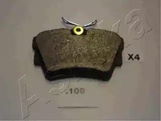 Комплект тормозных колодок, дисковый тормоз ASHIKA 51-01-109 - Фото #1