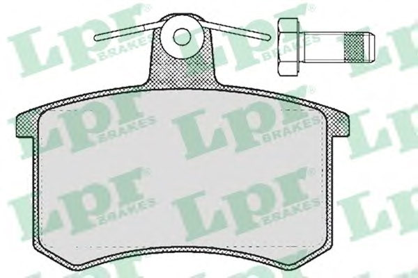 Комплект тормозных колодок, дисковый тормоз LPR 05P215 - Фото #1