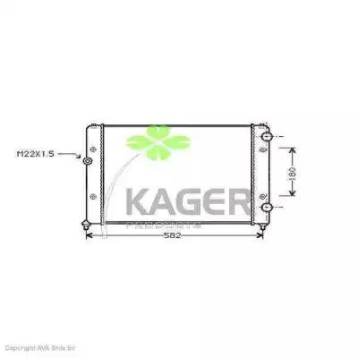 Радиатор, охлаждение двигателя KAGER 31-1202 - Фото #1