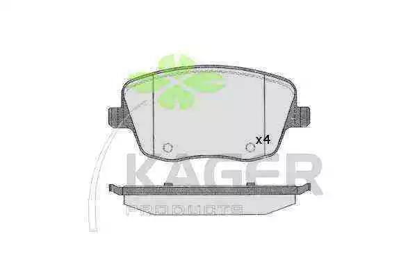 Комплект тормозных колодок, дисковый тормоз KAGER 35-0560 - Фото #1