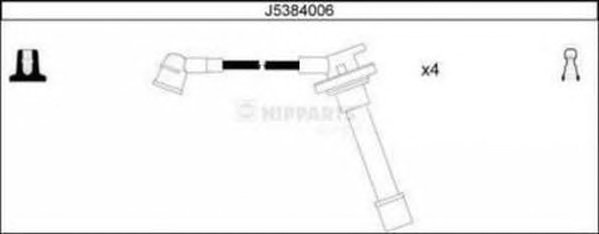 Комплект проводов зажигания NIPPARTS J5384006 - Фото #1