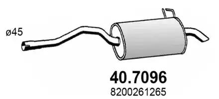Глушитель выхлопных газов конечный ASSO 40.7096 - Фото #1