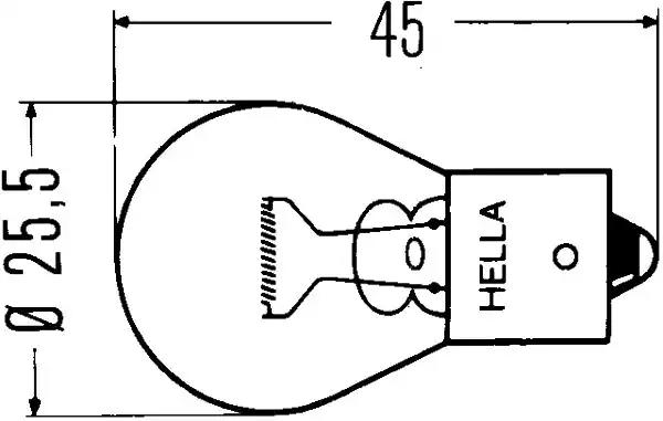 Лампа накаливания, фонарь указателя поворота HELLA 8GA 002 073-121 - Фото #2