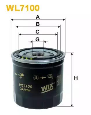 Масляный фильтр WIX FILTERS WL7100 - Фото #1