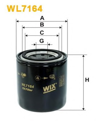 Масляный фильтр WIX FILTERS WL7164 - Фото #1