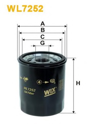 Масляный фильтр WIX FILTERS WL7252 - Фото #1