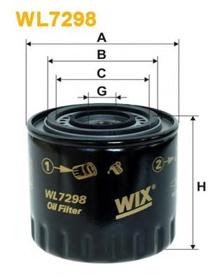 Масляный фильтр WIX FILTERS WL7298 - Фото #1