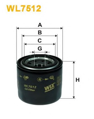 Масляний фільтр WIX FILTERS WL7512 - Фото #1