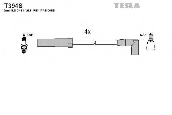 Комплект проводов зажигания TESLA T394S - Фото #1