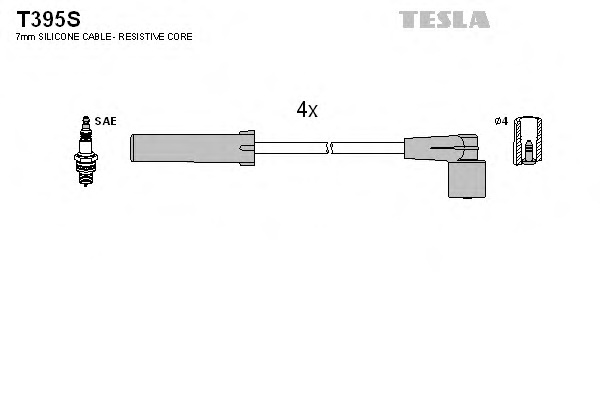 Комплект проводов зажигания TESLA T395S - Фото #1