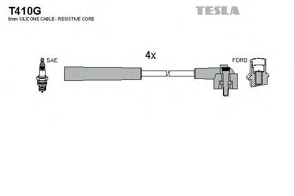 Комплект проводів запалювання TESLA T410G - Фото #1