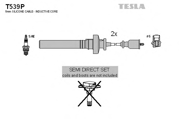 Комплект проводов зажигания TESLA T539P - Фото #1