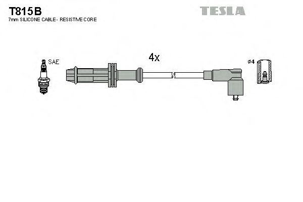 Комплект проводов зажигания TESLA T815B - Фото #1