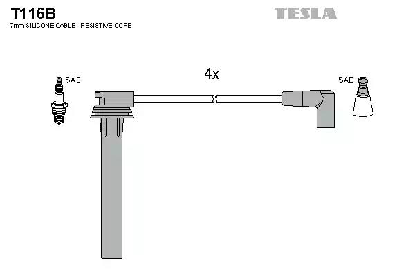 Комплект проводов зажигания TESLA T116B - Фото #1