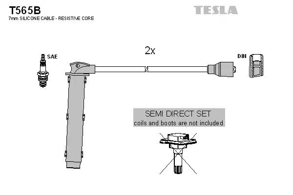 Комплект кабелiв запалювання TESLA T565B - Фото #1