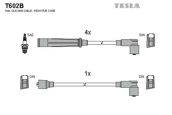 Комплект проводів запалювання TESLA T602B - Фото #1