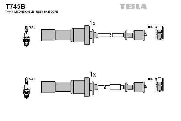 Комплект проводов зажигания TESLA T745B - Фото #1