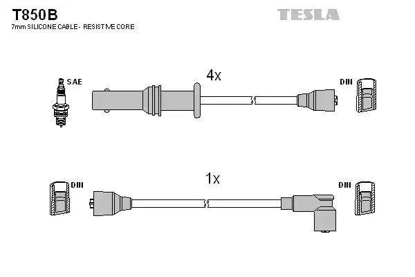 Комплект проводов зажигания TESLA T850B - Фото #1