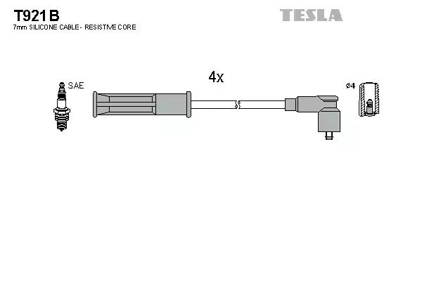 Комплект кабелiв запалювання TESLA T921B - Фото #1