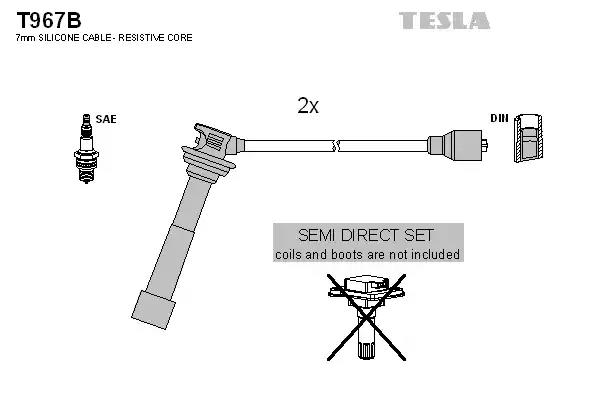 Комплект проводов зажигания TESLA T967B - Фото #1