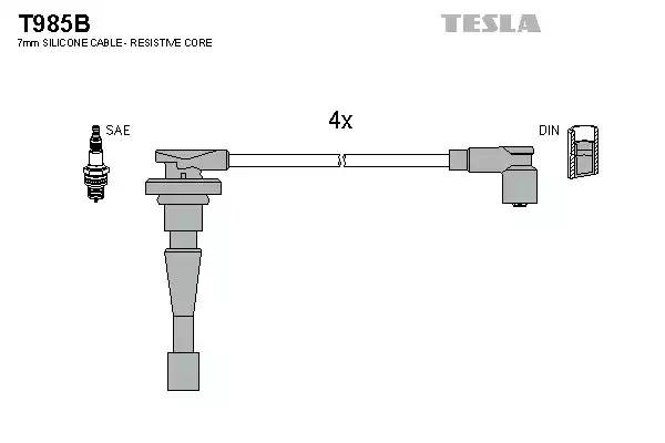 Комплект кабелiв запалювання TESLA T985B - Фото #1
