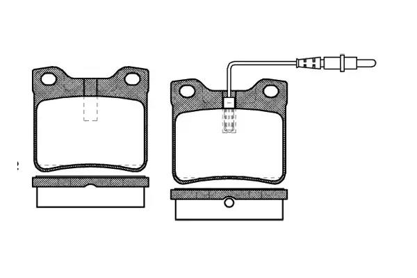 Комплект тормозных колодок, дисковый тормоз WOKING P2213.22 - Фото #1
