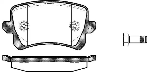 Комплект тормозных колодок, дисковый тормоз WOKING P12423.00 - Фото #1