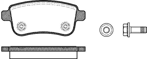 Комплект тормозных колодок, дисковый тормоз WOKING P12873.00 - Фото #1