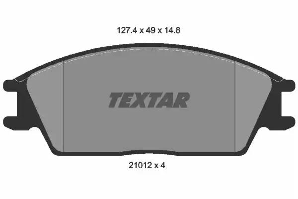 Комплект гальмівних колодок, дискове гальмо TEXTAR 2101204 - Фото #1