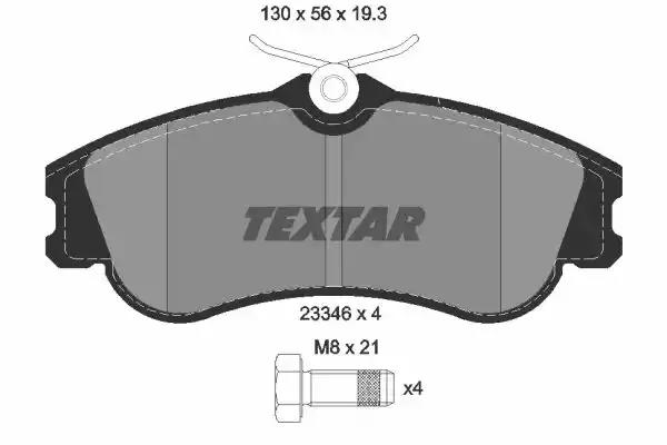 Комплект тормозных колодок, дисковый тормоз TEXTAR 2334602 - Фото #1