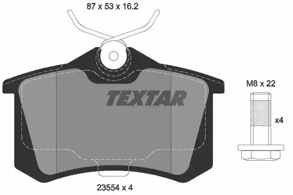 Комплект гальмівних колодок, дискове гальмо TEXTAR 2355406 - Фото #1