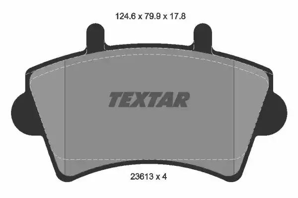 Комплект тормозных колодок, дисковый тормоз TEXTAR 2361301 - Фото #1