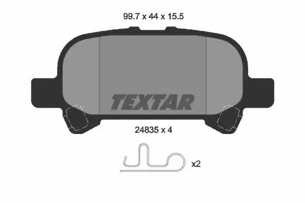 Комплект тормозных колодок, дисковый тормоз TEXTAR 2483501 - Фото #1