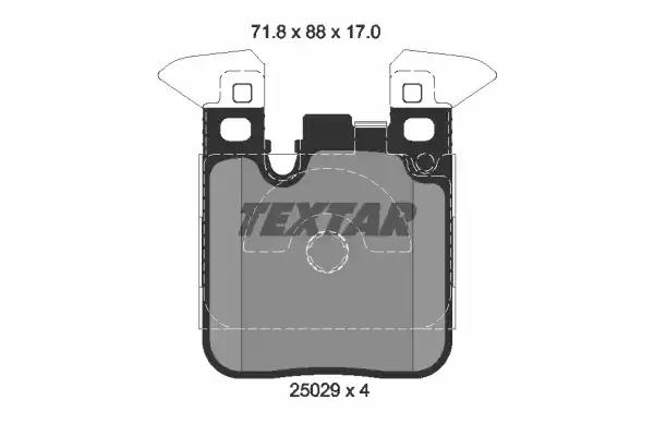 Комплект тормозных колодок, дисковый тормоз TEXTAR 2502902 - Фото #1