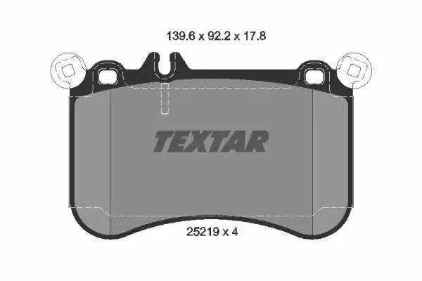 Комплект тормозных колодок, дисковый тормоз TEXTAR 2521901 - Фото #1