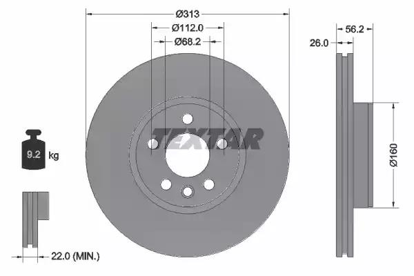 Тормозной диск TEXTAR 92109905 - Фото #1