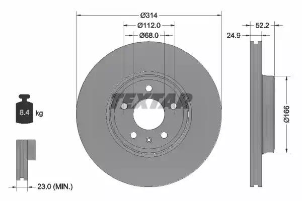 Тормозной диск TEXTAR 92159903 - Фото #1