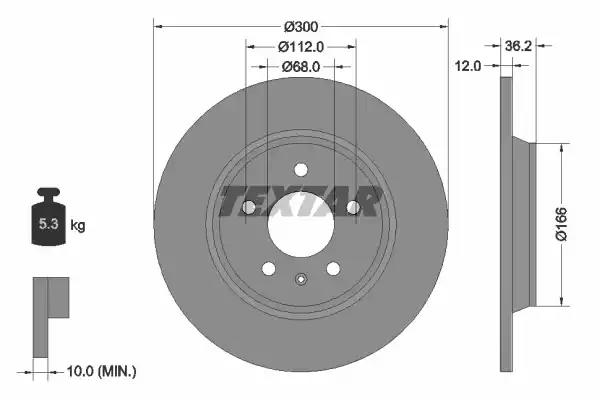 Тормозной диск TEXTAR 92160103 - Фото #1