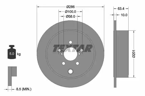 Тормозной диск TEXTAR 92200000 - Фото #1