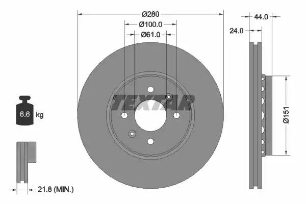 Тормозной диск TEXTAR 92254603 - Фото #1
