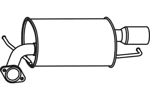 Глушитель выхлопных газов конечный FENNO P3518 - Фото #1