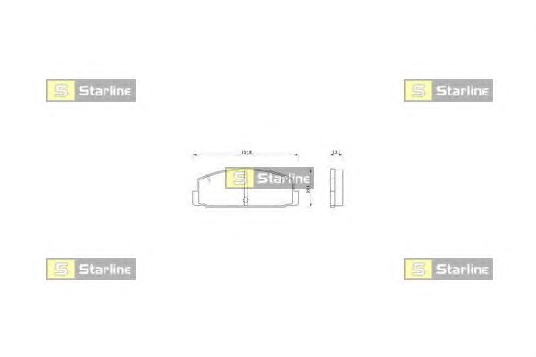 Комплект тормозных колодок, дисковый тормоз STARLINE BD S262 - Фото #1