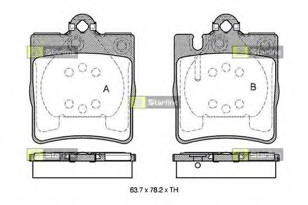 Комплект тормозных колодок, дисковый тормоз STARLINE BD S295 - Фото #1