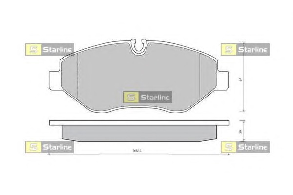 Комплект тормозных колодок, дисковый тормоз STARLINE BD S426 - Фото #1