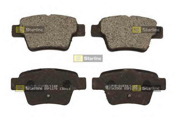 Комплект тормозных колодок, дисковый тормоз STARLINE BD S737 - Фото #1