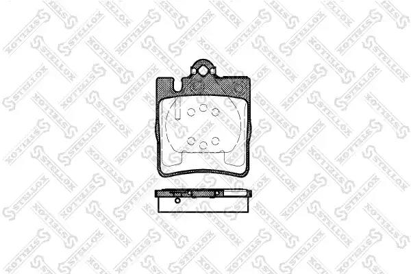 Комплект тормозных колодок, дисковый тормоз STELLOX 720 000B-SX - Фото #1