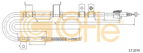Трос, стояночная тормозная система COFLE 17.2575 - Фото #2
