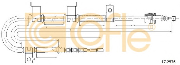Трос, стояночная тормозная система COFLE 17.2576 - Фото #2