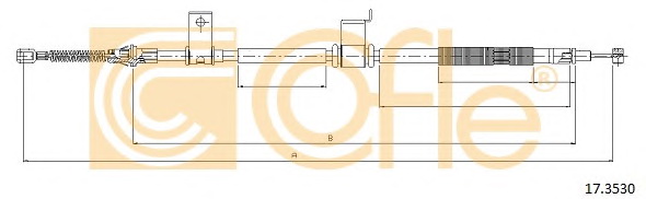 Трос, стояночная тормозная система COFLE 17.3530 - Фото #2