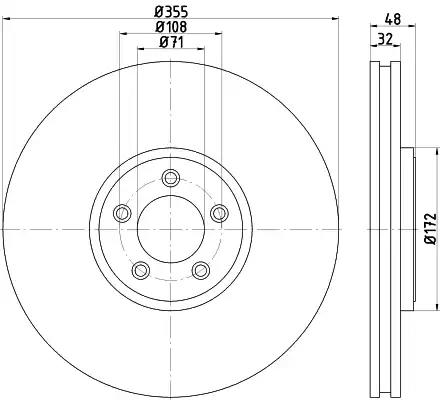 Тормозной диск HELLA PAGID 8DD 355 129-071 - Фото #3
